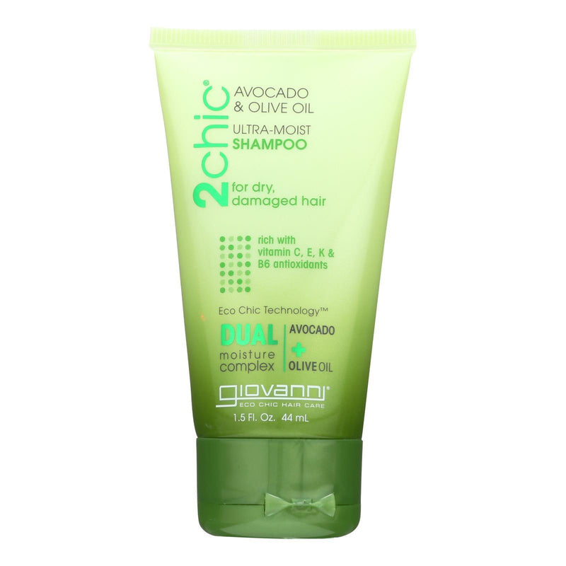 Giovanni Hair Care Products Shampoo - 2chic Ultra-moist Shampoo With Avocado And Olive Oil  - Case Of 12 - 1.5 Ounce