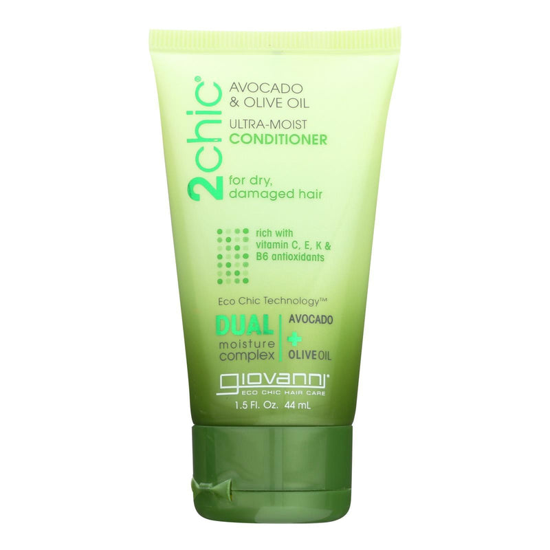 Giovanni Hair Care Products Conditioner - 2chic Ultra-moist Conditioner With Avocado And Olive Oil  - Case Of 12 - 1.5 Ounce