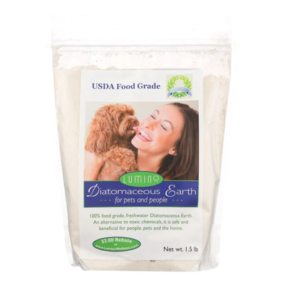 An image displaying Lumino Home Diatomaceous Earth - Food Grade - Pets And People - 1.5 Lb by Lumino Home
