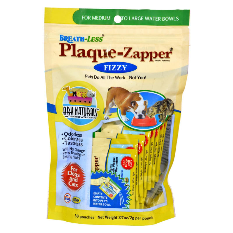 An image displaying Ark Naturals Breath-less Plaque-zapper - Fizzy - Medium To Large Pets - 30 Count by Ark Naturals