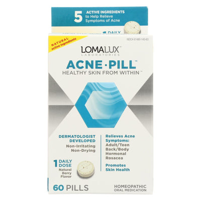 Loma Lux Laboratories Acne Pill - Chewable - Quick Dissolving - 60 Count - Orca Market
