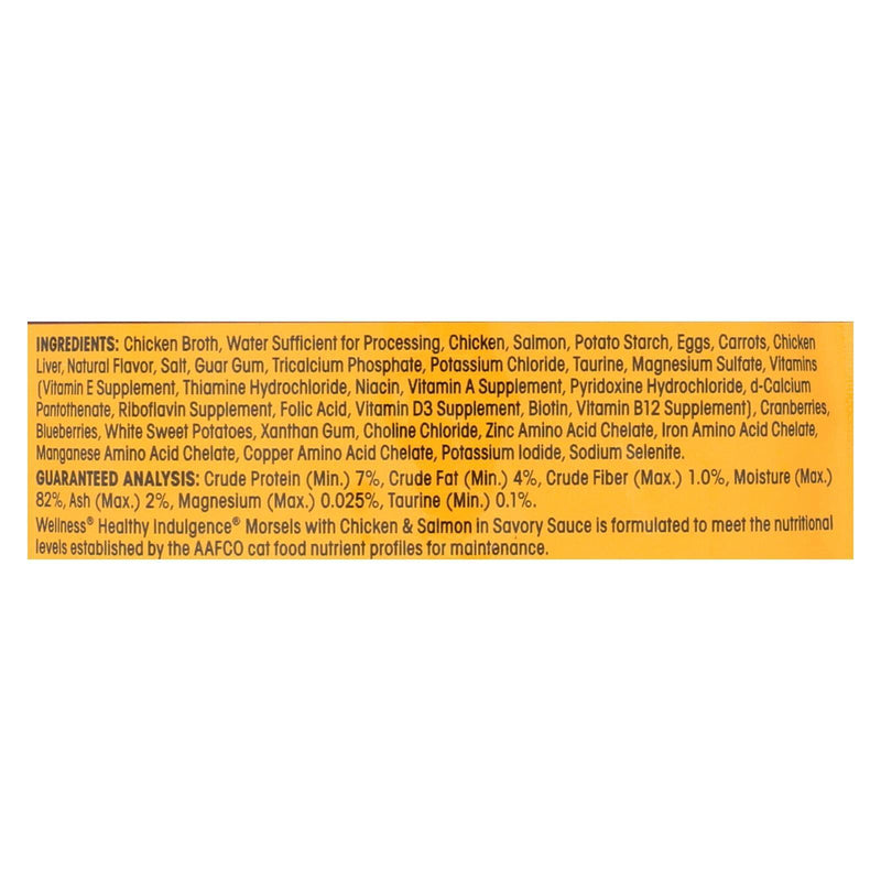 Wellness Pet Products Cat Food - Morsels With Chicken And Salmon In Savory Sauce - Case Of 24 - 3 Oz. - Orca Market