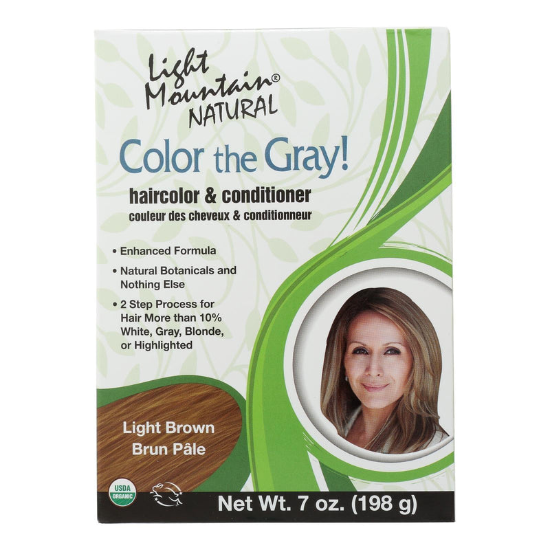 Light Mountain Hair Color - Color The Gray! Light Brown - Case Of 1 - 7 Ounce