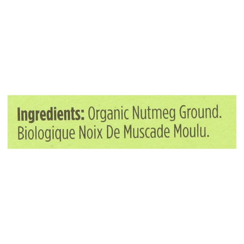 Spicely Organics - Organic Nutmeg - Ground - Case Of 6 - 0.4 Oz. - Orca Market