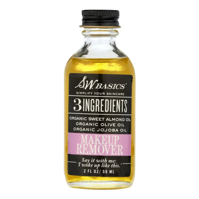An image displaying S.w. Basics - 3 Ingredients Makeup Remover - 2 Ounce by S.w. Basics