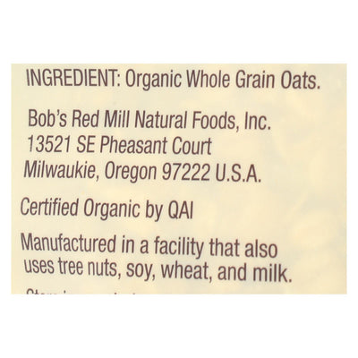 Bob's Red Mill - Organic Old Fashioned Rolled Oats - Case Of 4-16 Oz - Orca Market
