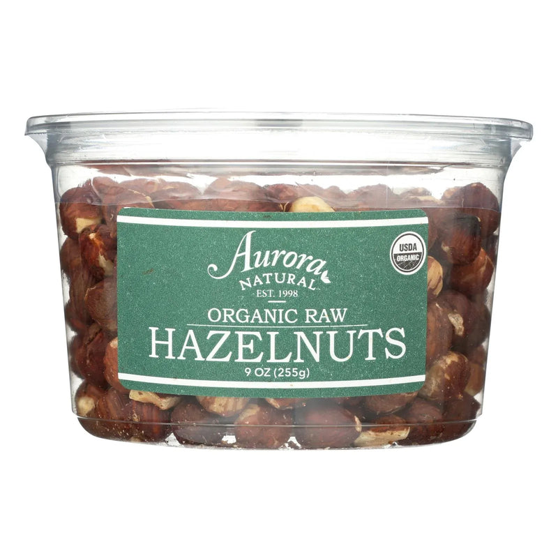An image displaying Aurora Natural Products - Organic Raw Hazelnuts - Case Of 12 - 9 Oz. by Aurora Natural Products