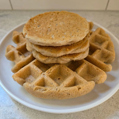 An image displaying Pancake & Waffle Mix by Cassavaberry®