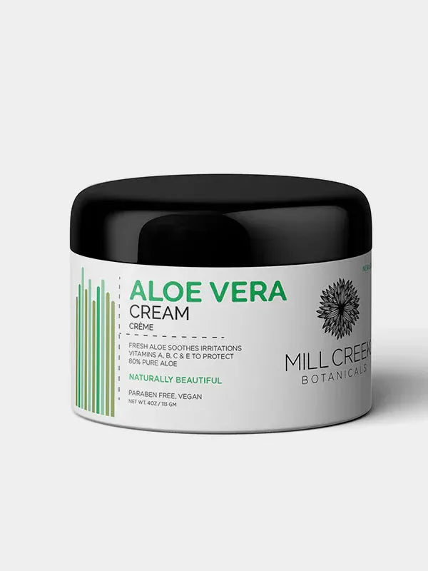 An image displaying Mill Creek Aloe Vera Cream - 4 Ounce by Mill Creek