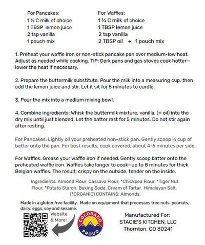 An image displaying Pancake & Waffle Mix by Cassavaberry®