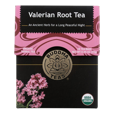 Buddha Teas - Organic Tea - Valerian Root - Case Of 6 - 18 Count - Orca Market