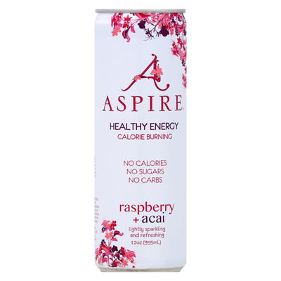 Aspire Healthy Energy - Sparkling Raspberry Acai - Case Of 12 - 12 Oz - Orca Market