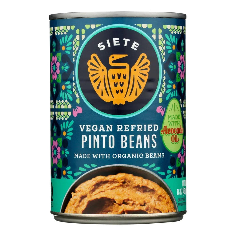 An image displaying Siete - Beans Pinto Refried - Case Of 12-16 Ounce by Siete