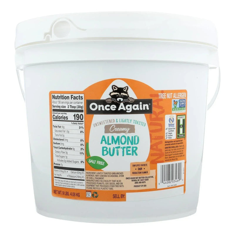 An image displaying Once Again Natural Butter Smooth Almond - Single Bulk Item - 9lb by Once Again