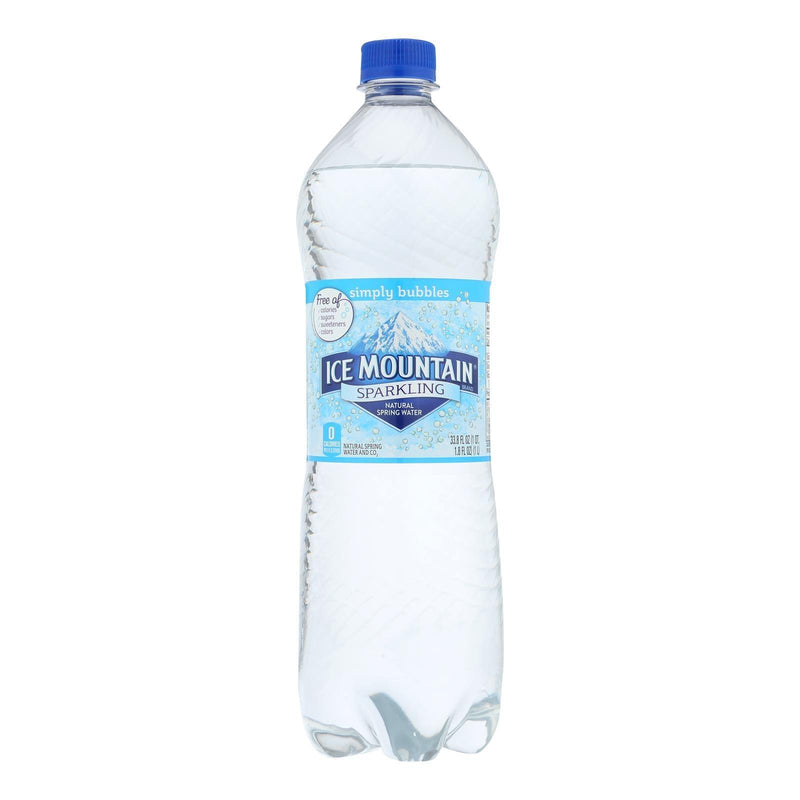 Ice Mountain - Sparkling Water - Simply Bubbles - Case Of 12 - 33.8 Fl Oz. - Orca Market