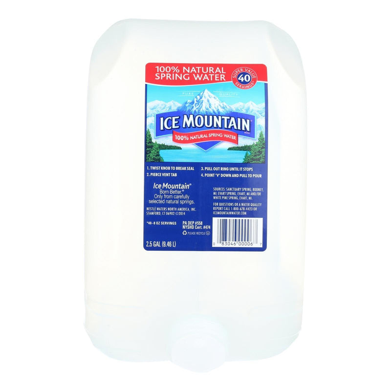 Ice Mountain 100% Natural Spring Water - Case Of 2 - 2.5 Gal - Orca Market