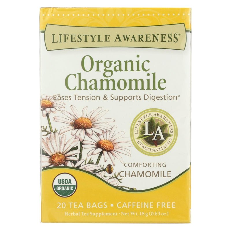 Lifestyle Awareness Herbal Tea - Organic Chamomile - Case Of 6 - 20 Bags - Orca Market