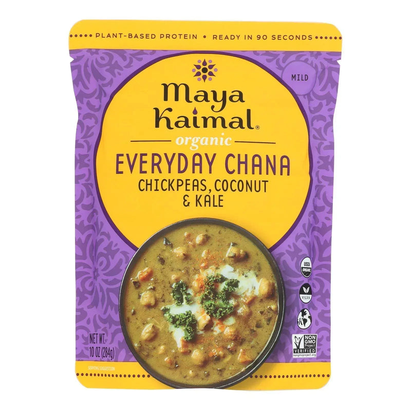 An image displaying Maya Kaimal - Chana Chickpea Coconut Kale - Case Of 6-10 Ounce by Maya Kaimal