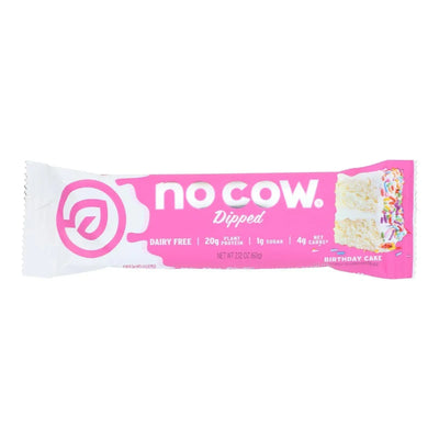 An image displaying No Cow Bar - Bar Dipped Birthday Cake - Case Of 12-2.12 Ounce by No Cow