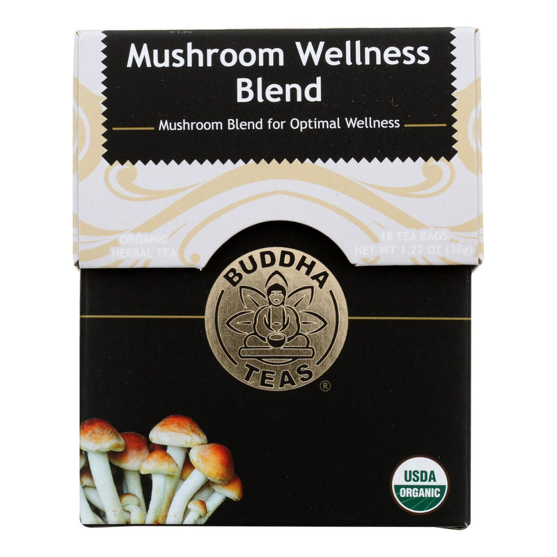 Buddha Teas - Tea Mushroom Wellness Blend - Case Of 6-18 Bag - Orca Market