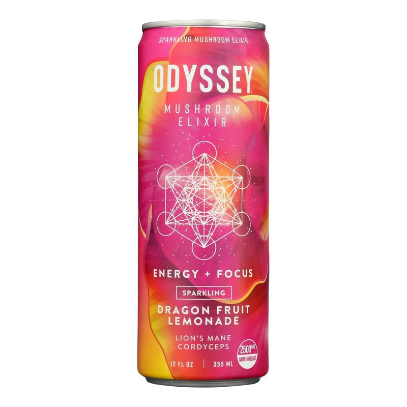 An image displaying Odyssey - Sparkling Energy Dragon Fruit Lemonade - Case Of 12-12 Ounce by Odyssey Elixir