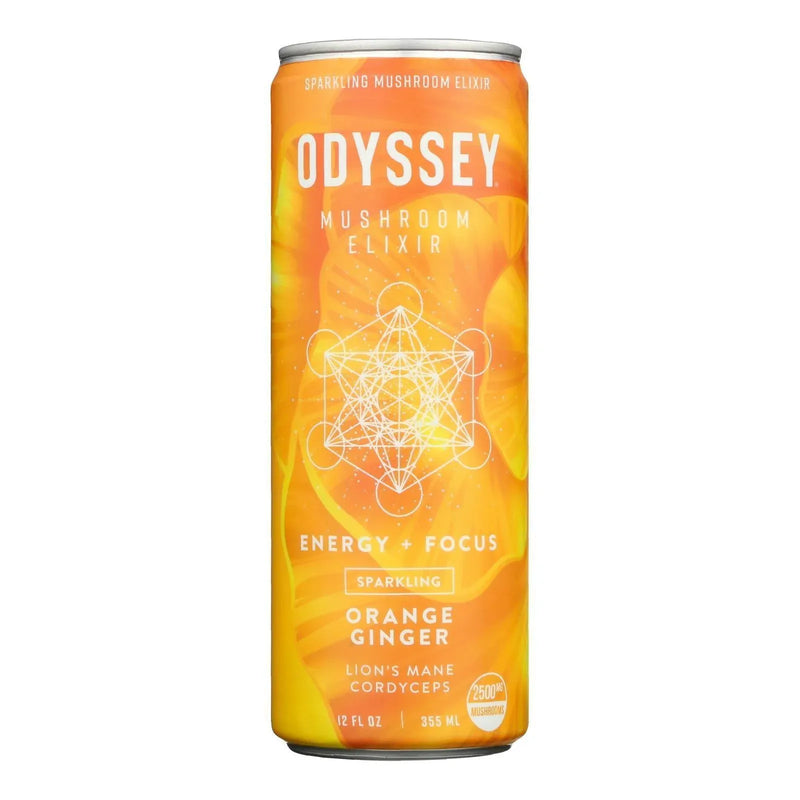 An image displaying Odyssey - Sparkling Energy Orange Ginger - Case Of 12-12 Ounce by Odyssey Elixir