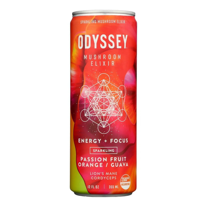 An image displaying Odyssey - Sparkling Energy Passion Orange Guava - Case Of 12-12 Ounce by Odyssey Elixir