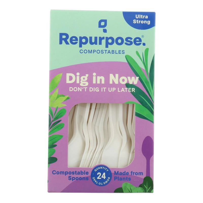 An image displaying Repurpose Spoons - High Heat - Case Of 20 - 24 Count by Repurpose