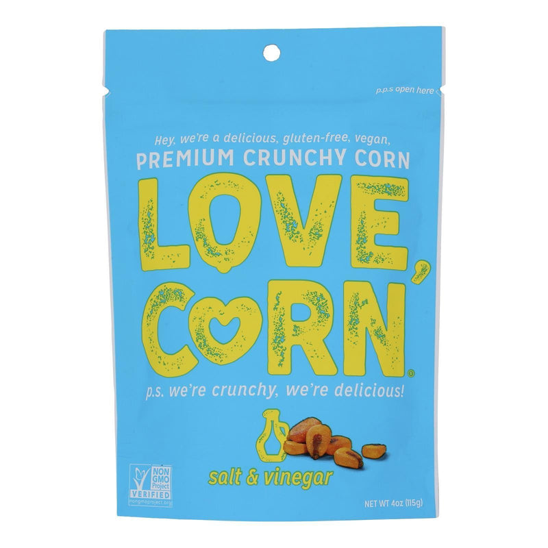 Love Corn - Crunchy Corn Salt&vinegar - Case Of 12-4 Oz - Orca Market