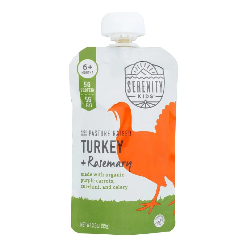 An image displaying Serenity Kids - Pouch Turkey Rosemary - Case Of 6-3.5 Ounce by Serenity Kids