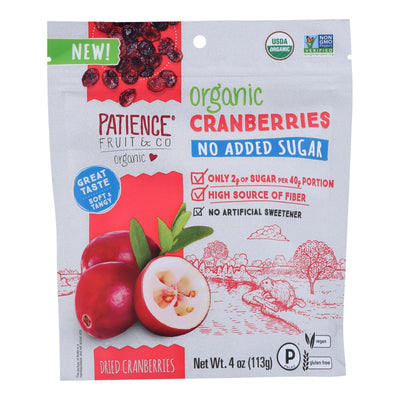Patience Fruit & Co - Cranberry Drd No Sugar - Case Of 8-4 Oz - Orca Market