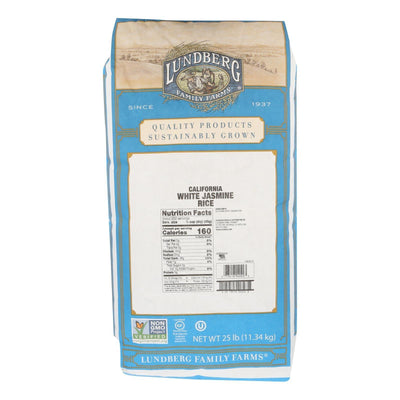 Lundberg Family Farms Ecofarmed Rice Jasmine White - Single Bulk Item - 25lb - Orca Market