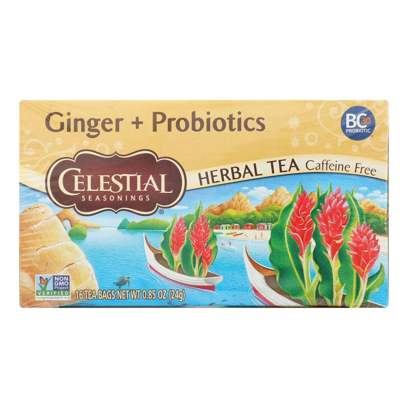 Celestial Seasonings - Tea Ginger And Probiotics - Case Of 6-16 Bag - Orca Market