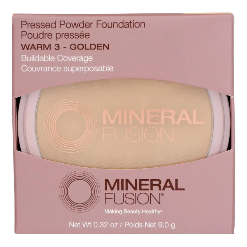 An image displaying Mineral Fusion - Mkup Pressed Base Warm 3 - 1 Each-.32 Ounce by Mineral Fusion