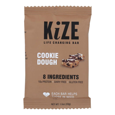 An image displaying Kize Concepts - Energy Bar Raw Cookie Dough - Case Of 10-1.5oz by Kize
