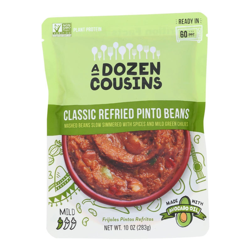 A Dozen Cousins - Beans Refried Pinto Classic - Case Of 6-10 Oz - Orca Market