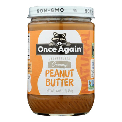 An image displaying Once Again - Peanut Butter Creamy Unswt Salt - Case Of 6-16 Ounce by Once Again