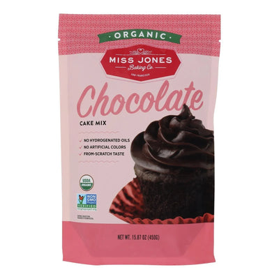 An image displaying Miss Jones Organic Chocolate Cake Mix - Case Of 6 - 15.87 Ounce by Miss Jones Baking Co