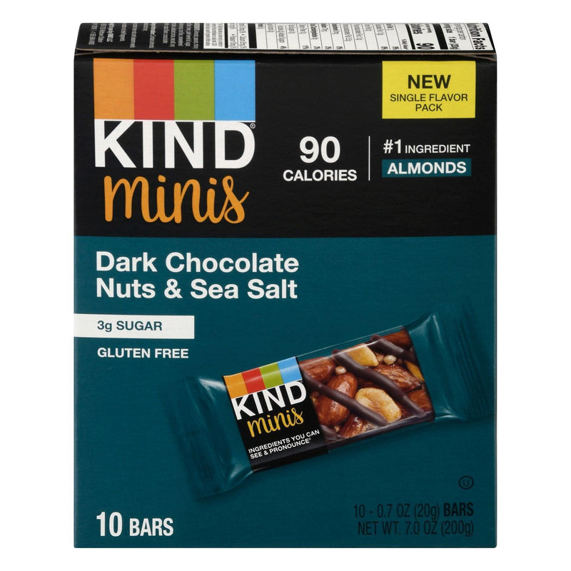 Kind - Bar Mini Dark Chocolate Nut Sea Salt - Case Of 8-10/.7 Oz - Orca Market