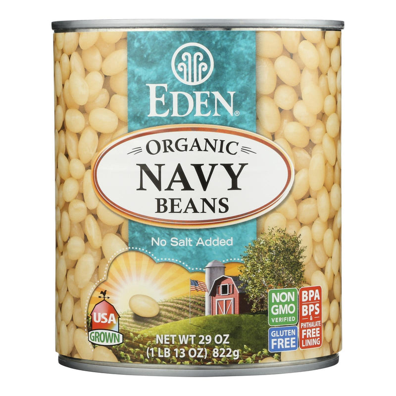 Eden No Salt Added Organic Navy Beans - Case Of 12 - 29 Oz - Orca Market