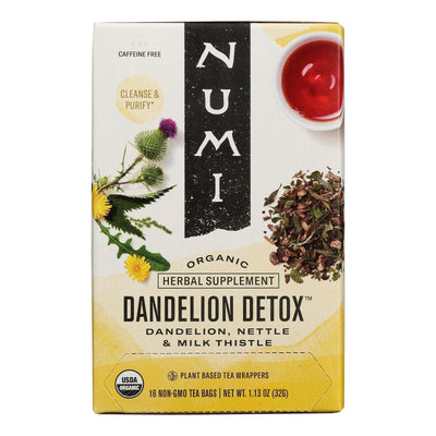 An image displaying Numi Tea - Herbal Tea Dndlion Dtox - Case Of 6-16 Bag by Numi