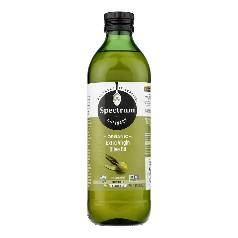 An image displaying Spectrum Naturals Organic Unrefined Extra Virgin Olive Oil - Case Of 6 - 25.4 Ounce by Spectrum Naturals