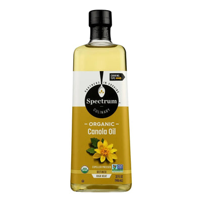 An image displaying Spectrum Naturals Organic Refined Canola Oil - Case Of 12 - 32 Ounce by Spectrum Naturals