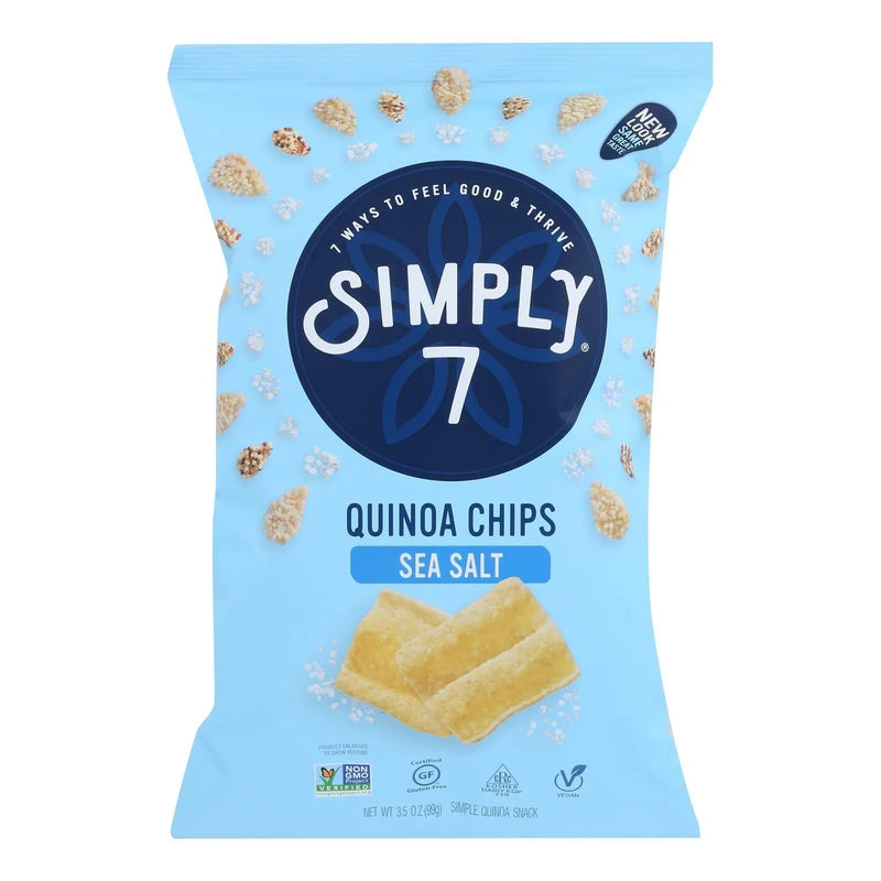 An image displaying Simply 7 - Chips Quinoa Sea Salt - Case Of 8-3.5 Ounce by Simply 7 Snacks