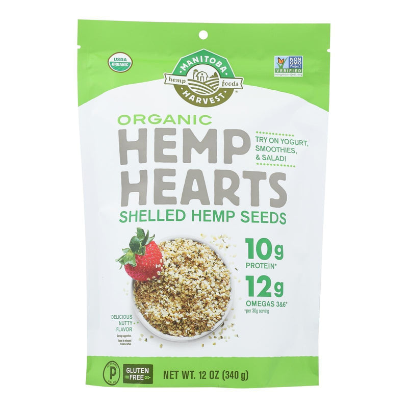 Manitoba Harvest Certified Organic Hemp Hearts Shelled Hemp Seed- Case Of 6 - 12 Oz - Orca Market