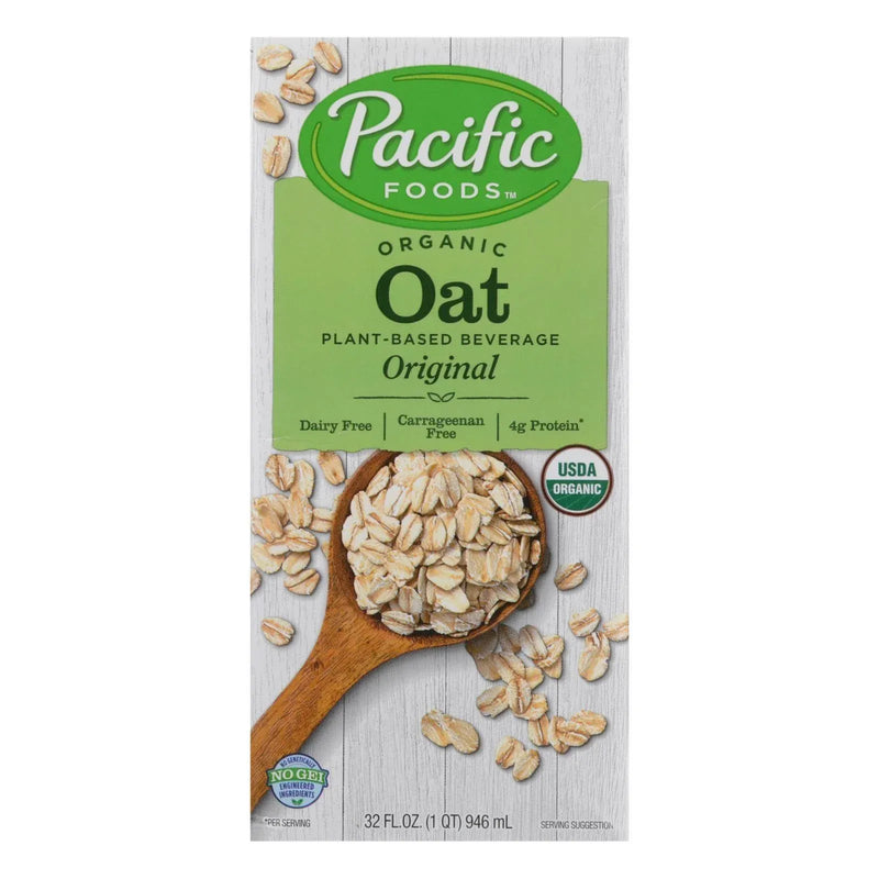 An image displaying Pacific Natural Foods Oat Original - Organic - Case Of 12 - 32 Ounce by Pacific Natural Foods
