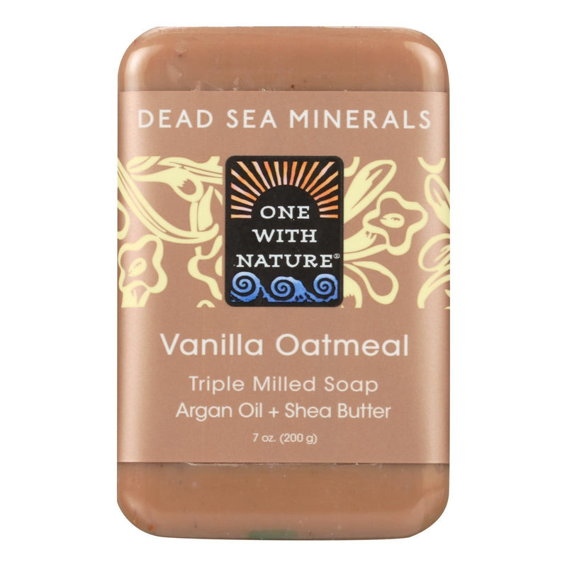 One With Nature Dead Sea Mineral Vanilla Oatmeal Soap - 7 Oz - Orca Market