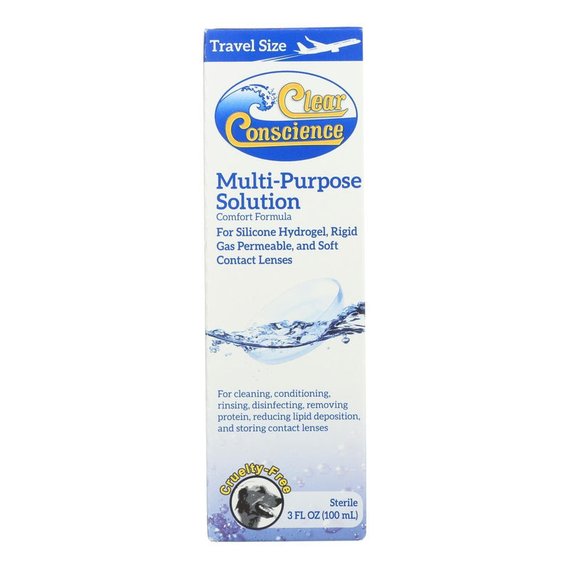 Clear Conscience Multi Purpose Contact Lens Solution - Travel Size - 3 Oz - Orca Market