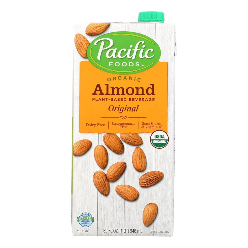 An image displaying Pacific Natural Foods Almond - Non Dairy - Case Of 12 - 32 Ounce by Pacific Natural Foods