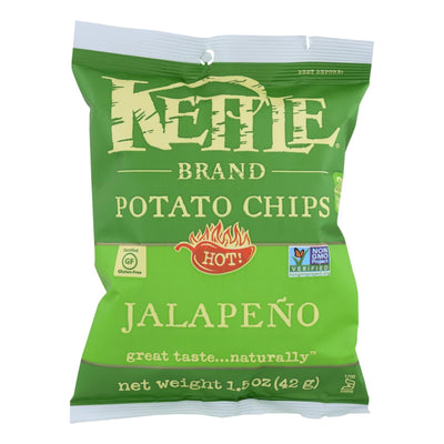 Kettle Brand Potato Chips - Jalapeno - Hot - 1.5 Oz - Case Of 24 - Orca Market